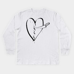 pierced heart Kids Long Sleeve T-Shirt